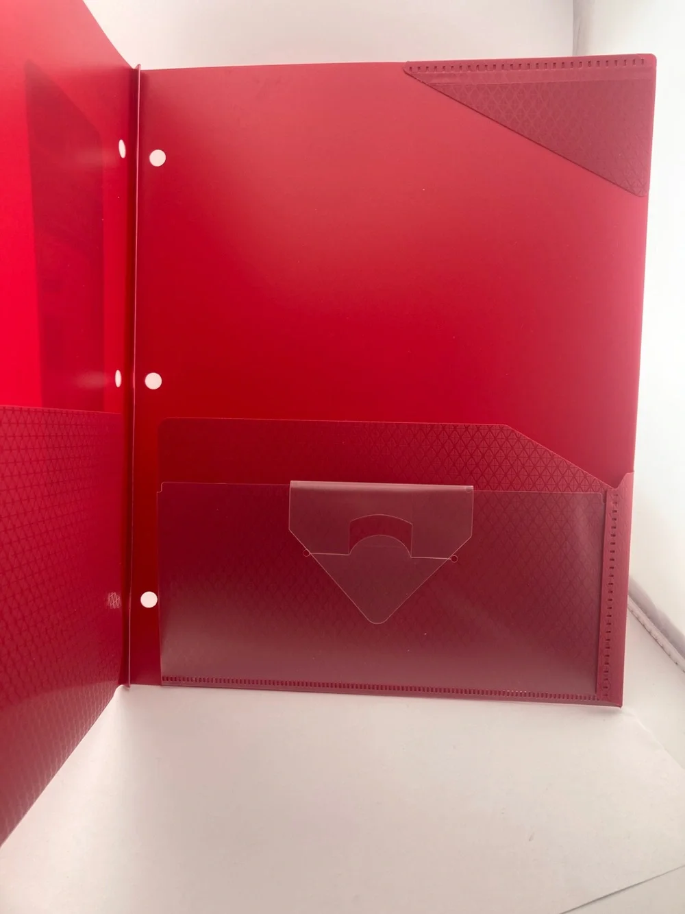 10) Mead Five Star 2-Pocket Folder in Red Plastic Heavy Duty